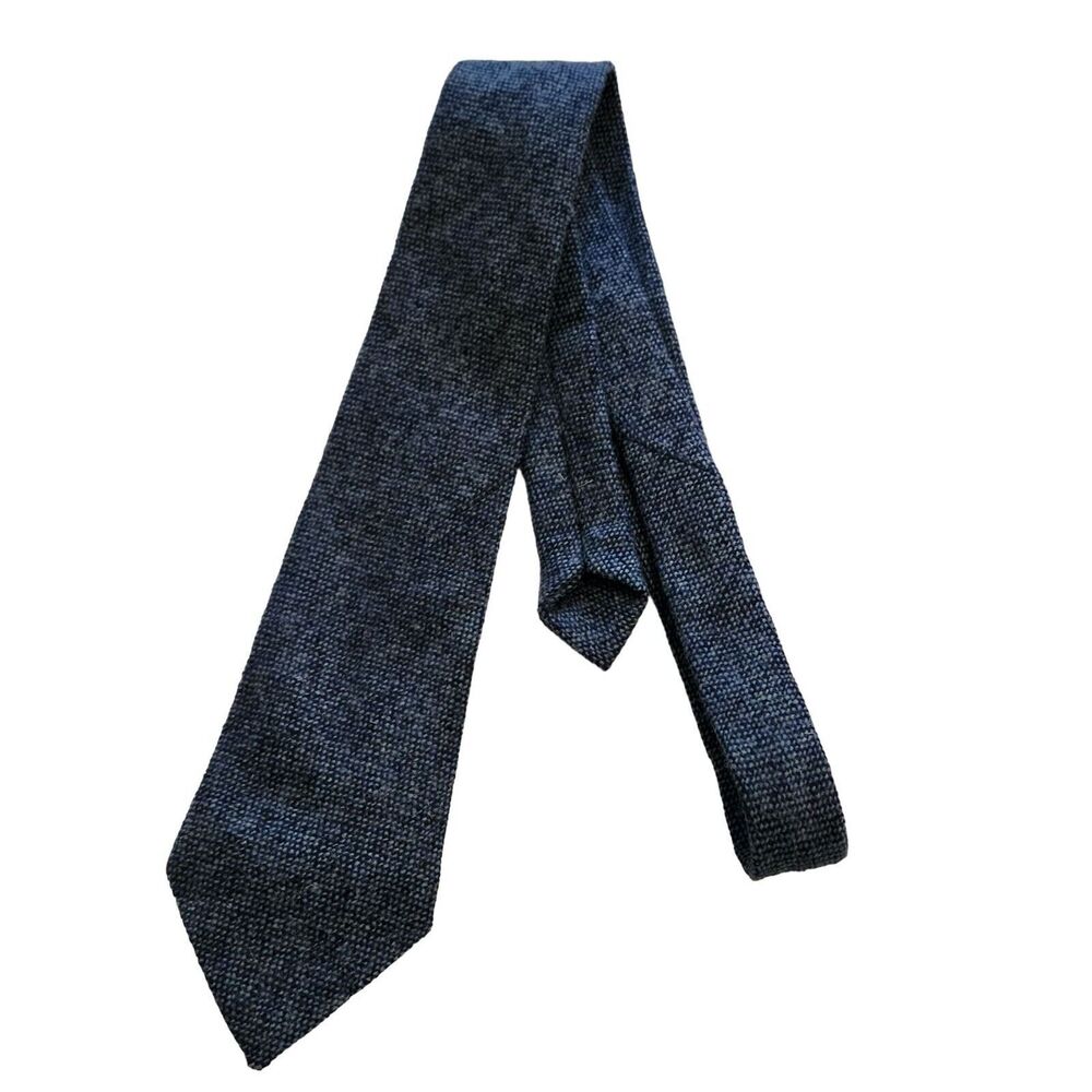 #6390 Blue Hand Made Woven in Scotland Necktie